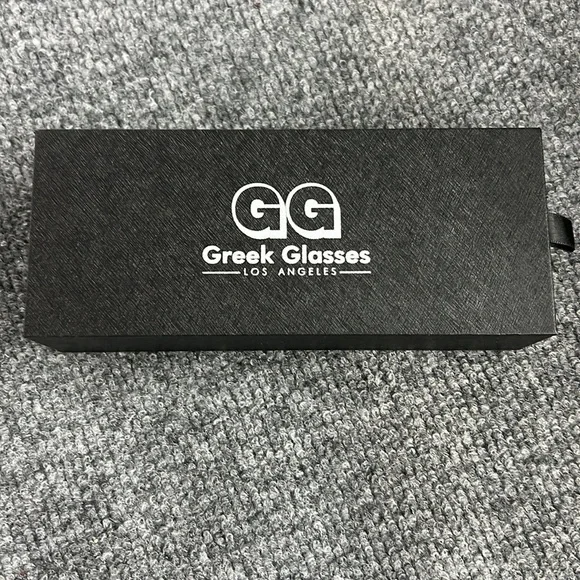 Greeksglasses White oversized sunglasses gold studs around frame, black lenses - Picture 5 of 7